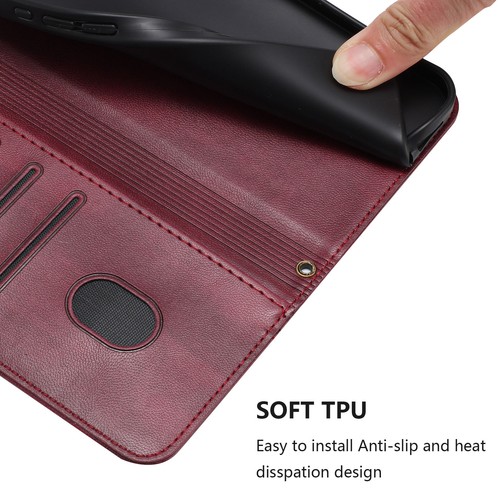 Für Samsung S26 Ultra/S26 Edge Flip Karten Halter Ständer Kunstleder Wallet Cover - Bild 7 von 18
