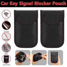 2PCS Faraday Bag For Key Fob Cage Protector Car RFID Signal Blocking Pouch US