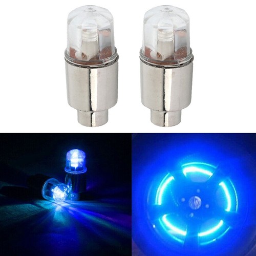 Blue Colorful Wheel Lights Car Valve 2PCS Air Valve Stem Auto Accessories - Picture 9 of 32