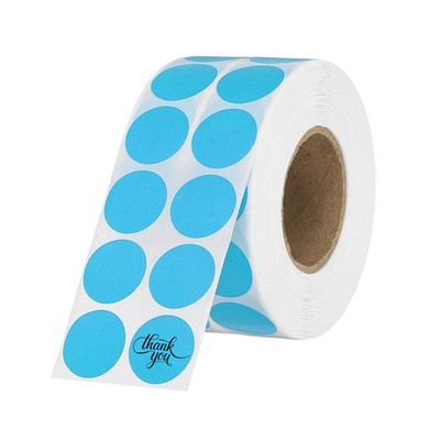3000 Stk. 0,8 Zoll runde Thermoetiketten für Blue