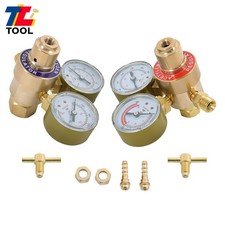 Brass Acetylene CGA200 Oxygen CGA540 Regulators Gauges 4 Gas Welding Torch Kit