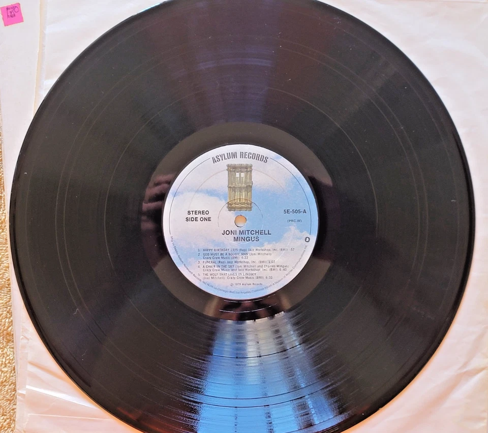 Joni Mitchell, Mingus, 1979 1st Asylum Stereo, 5E-505, VG++ to EX Foto 4 de 4