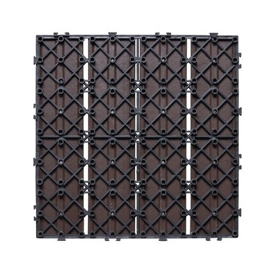 Uimoso Interlocking Plastic Wood Deck Tiles,27-Pack,12''x12'',Waterproof for Porch