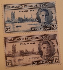 Falkland Islands Stamp 97-8 MNH Full Set WWII Topical