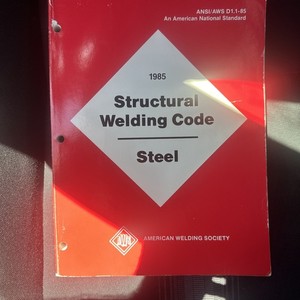 ANSI/AWS D1. 1-85, Structural Welding Code -- Steel