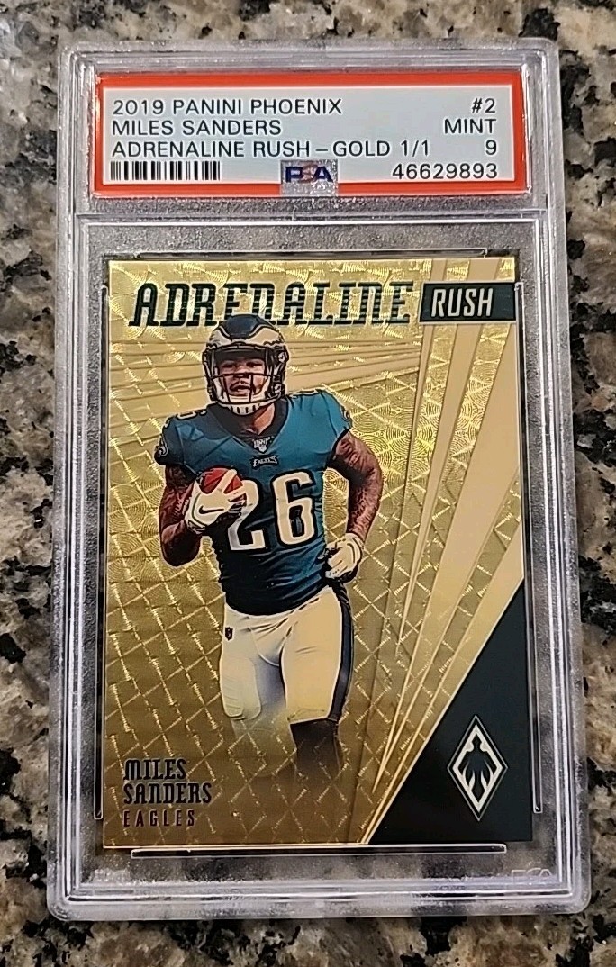 Miles Sanders Panini Phoenix Adrenaline Rush #2 Gold 1/1