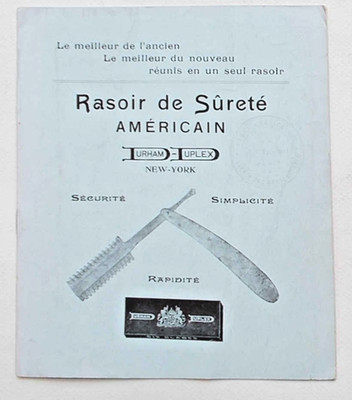 Durham Duplex American Sicherheitsrasierer. 1920 (Handrasierer Freiklinge)