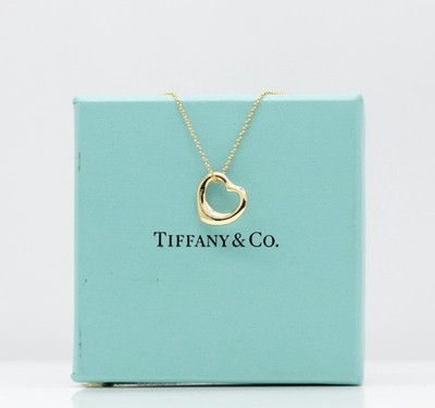 Tiffany & Co Halskette Elsa Peretti mit offenem Herz in 18KT Gold mit Box
