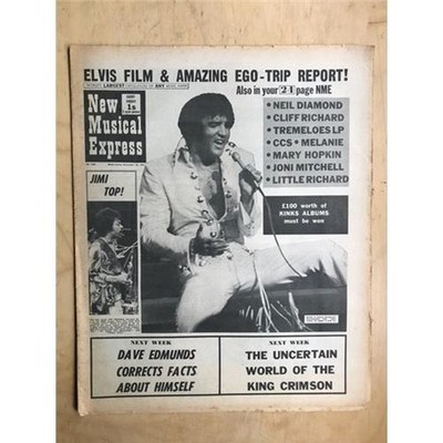 ELVIS PRESLEY NME MAGAZINE NOVEMBER 28 1970 - ELVIS PRESLEY Cover with more insi