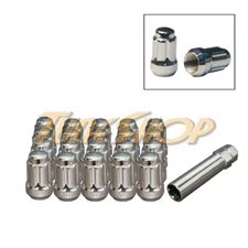 20 TUNER 6 SPLINE WHEELS LOCK LUG NUTS KEY 14X1.5 M14 1.5 ACORN CLOSE END CHROME