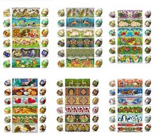 Easter Egg Wraps for 36 Hen Eggs, 6 Heat Shrink Sleeves with 6 Designs Each 7