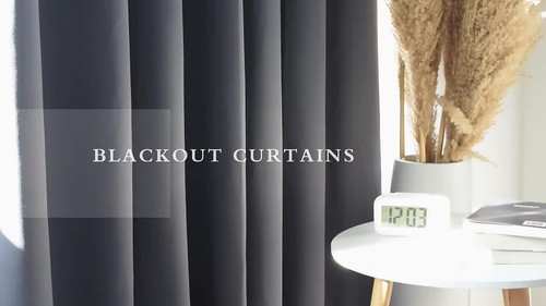 Solid Color Curtain Blackout Foreign Trade Curtain Fabrics High-Quality Curtains - Video 1 of 1