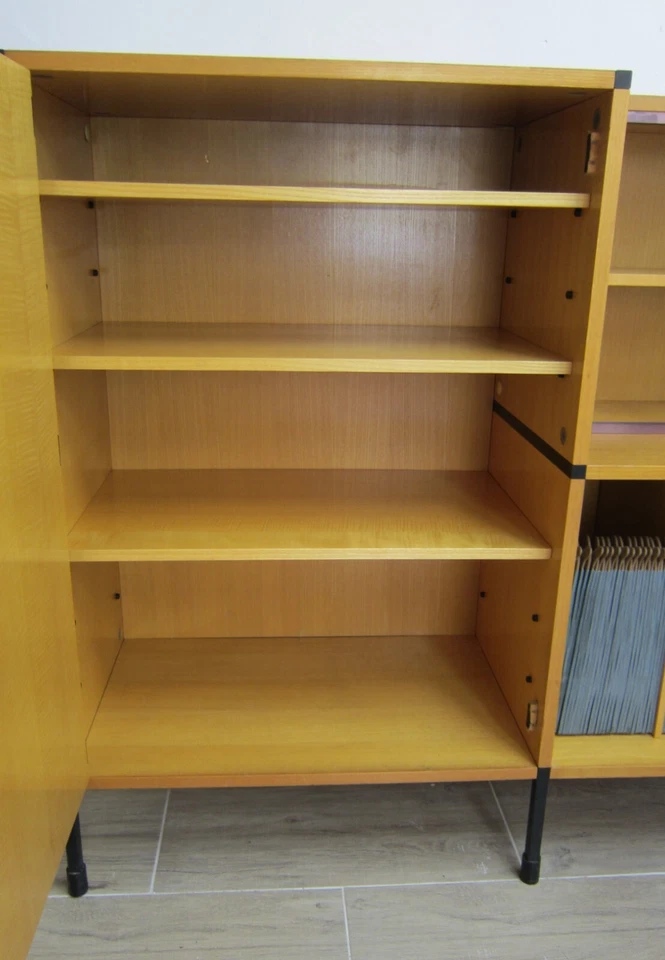 Vintage Meuble modulaire ARP Minvielle Hifi range disques vinyles 1955/60 - Photo 4/4