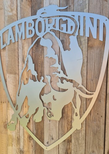 LAMBORGHINI BULL Metal Sign -UK Made -Garage Sign- CAR- Man Cave 40CM - Picture 4 of 6