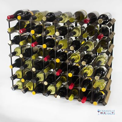 Cranville Wine Racks Teinté Noyer Bois De 56 Bouteilles De