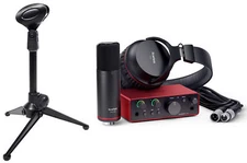 Focusrite Scarlett Solo Studio 4th Gen Recording Interface+Mic+Stand+Pop Filter