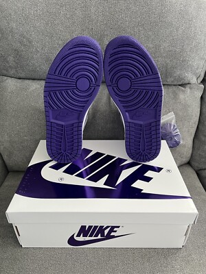 Nike Air Jordan 1 Retro High OG Court Purple White Size 10 Womens