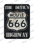 Route 666 The Devil's Highway Metal Sign 9x12