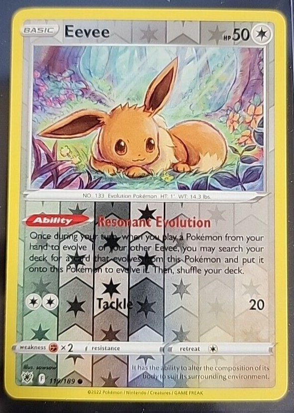 Pokmon TCG - Eevee - 119/189 - Reverse Holo - Astral Radiance