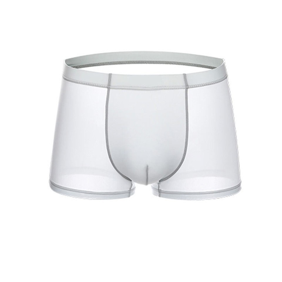 Comfortable Men's Sheer Boxer Briefs with Thin Fabric Underwear Shorts