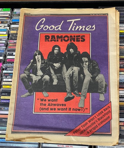 Good Times The Ramones August 1981 Newspaper Long Island/NYC Culture, Rock, VG