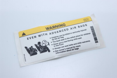 GENUINE Mercedes-Benz CLS E S Sun Visor Air Bag Warning Sticker Label Decal NEW