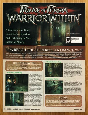 2004 Prince of Persia Warrior Within PS2 Xbox Gamecube Print Ad/Poster Promo Art