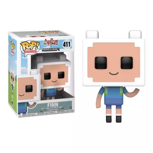 FUNKO POP! 411 FINN (ADVENTURE TIME X MINECRAFT) BNIB