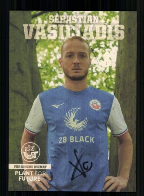 Sebastian Vasiliadis Autogrammkarte Hansa Rostock 2.Karte 2023-24 Original Sign.