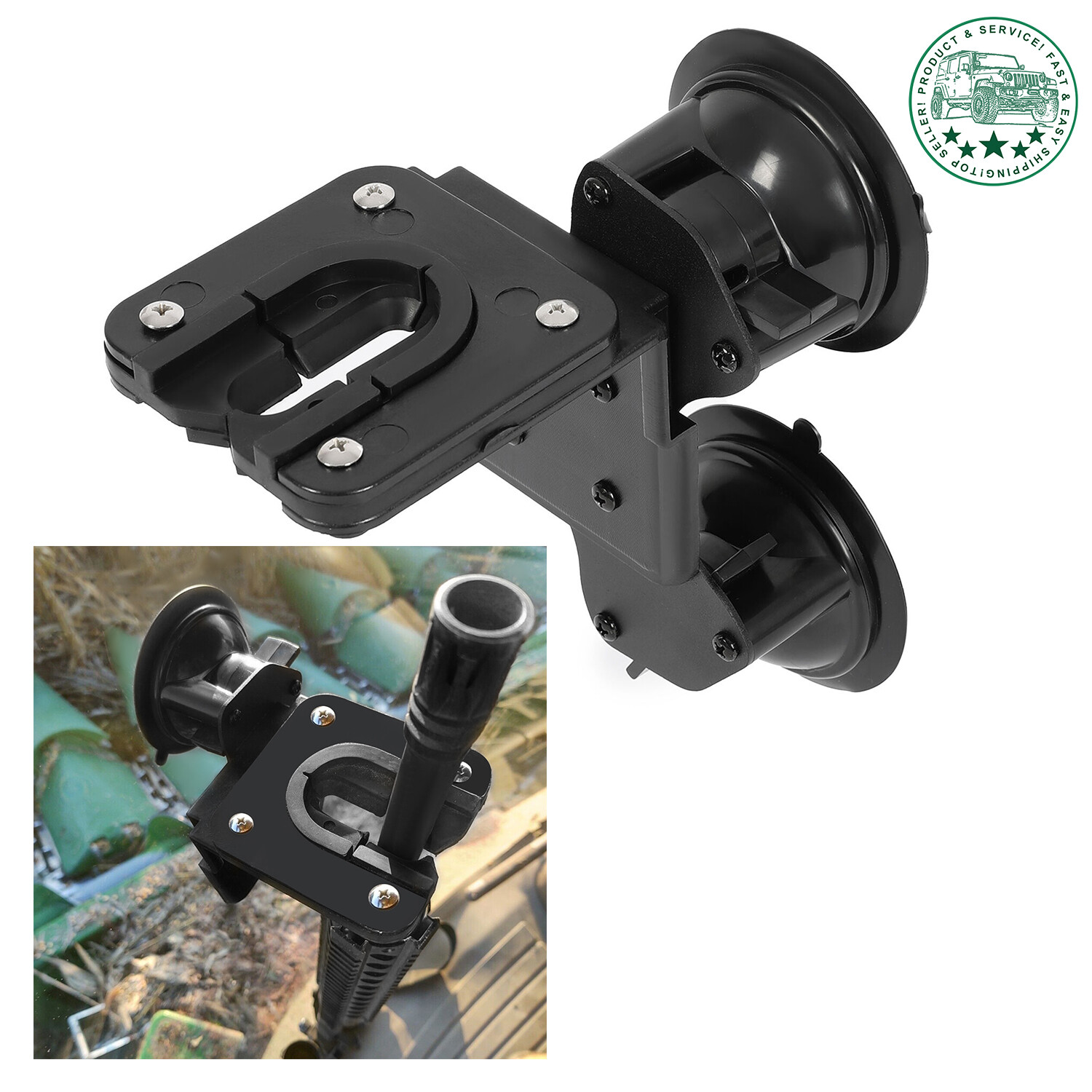 Tractor Rop Gun Mount Adjustable Gun Holder For Tractor Truck UTV Suction Cup Mount For ...