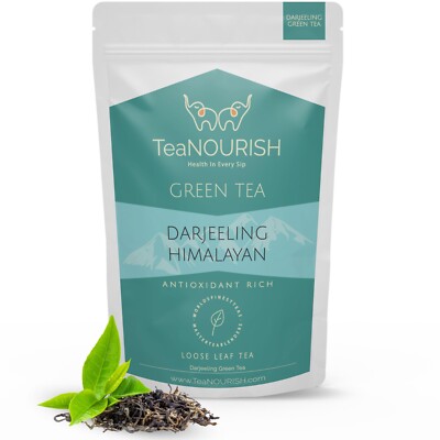 TeaNOURISH Darjeeling Himalayan Green Tea Relaxing Brew for Weight Loss 3.53oz