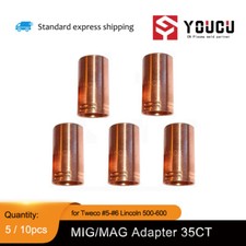 5 10pcs For Tweco 5- 6 Lincoln 500-600 MIG Welding Gun Nozzle Adapter 35CT-