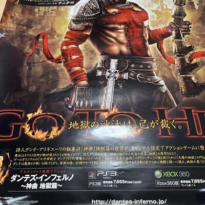 Rare PS3 Dante's Inferno Divine Comedy Hell Official Promo Game Poster New