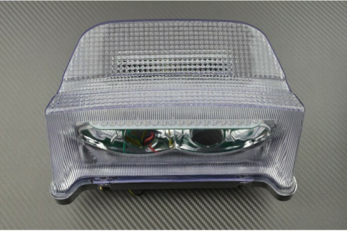 Feu arrière LED clignotant transparent moto Kawasaki ZRX 1100 ZR-X 1200
