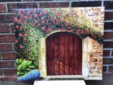 The Garden Flowers Genuine Oil Painting 19” x 23” On Stretched Canvas #56