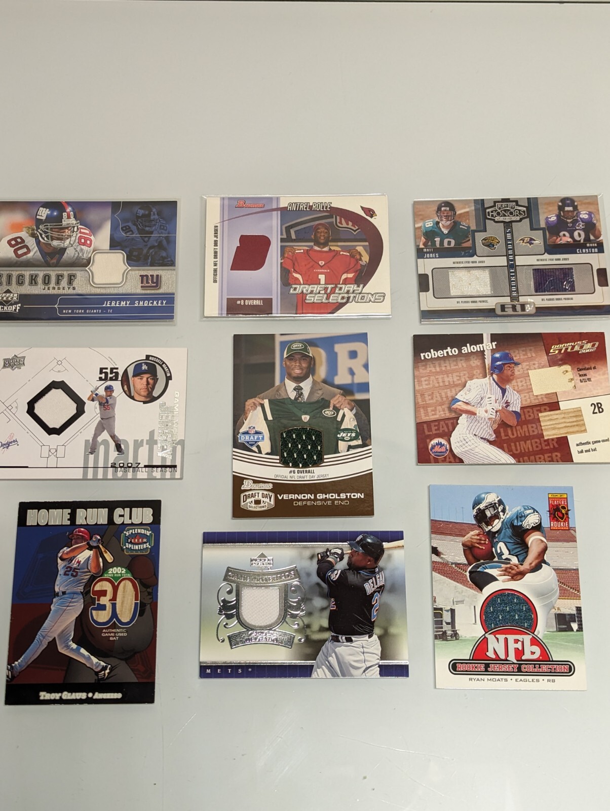 Football & Baseball Jersey Cards Lot Of 9 eBay