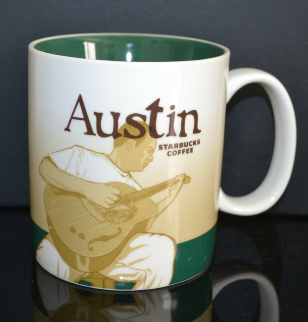 STARBUCKS Austin Texas Coffee MUG Cup USA Souvenir TRAVEL 16 Ounce 2010