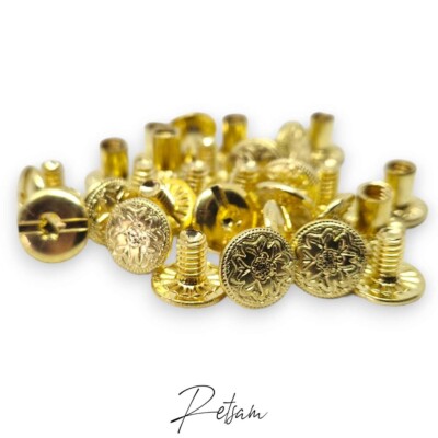 FLORAL Buchschrauben Chicagoscrew GOLD 10 Set Chicago Screw neu