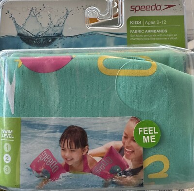 Speedo Soft Fabric Armbands with Multiple Air Chambers for Kids AGES 2 - 12 NEW