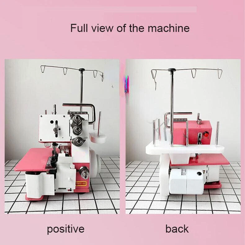 300W Household Four-thread Overlock Machine Desktop Overlock Sewing Machine, - Image 4 of 4