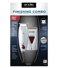 17195! NEW! Andis Finishing Combo Professional T-Outliner Trimmer + Foil Shaver