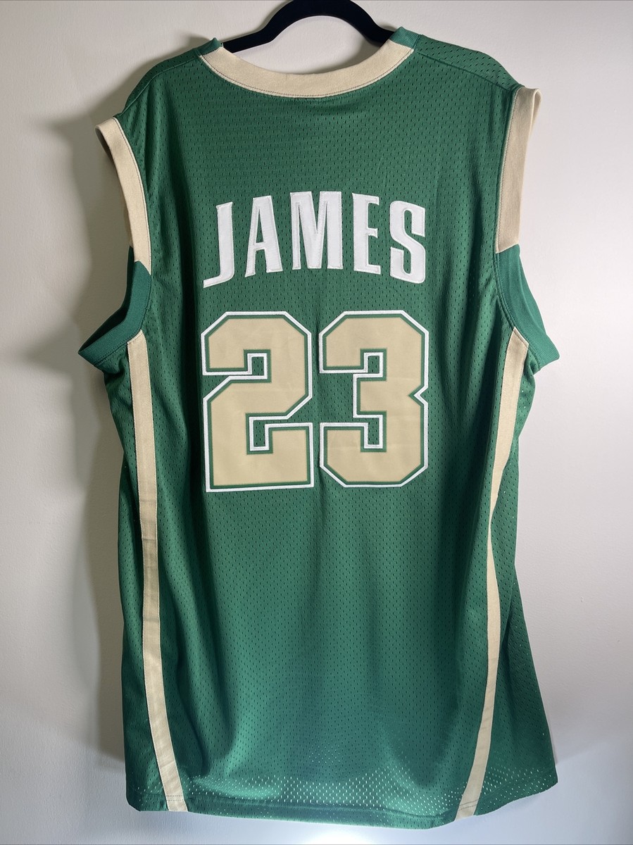 【超希少】レブロン・ジェームズ SVSMユニフォーム Nike LeBron James High School Jersey 2003 SVSM Irish Men's Size XL