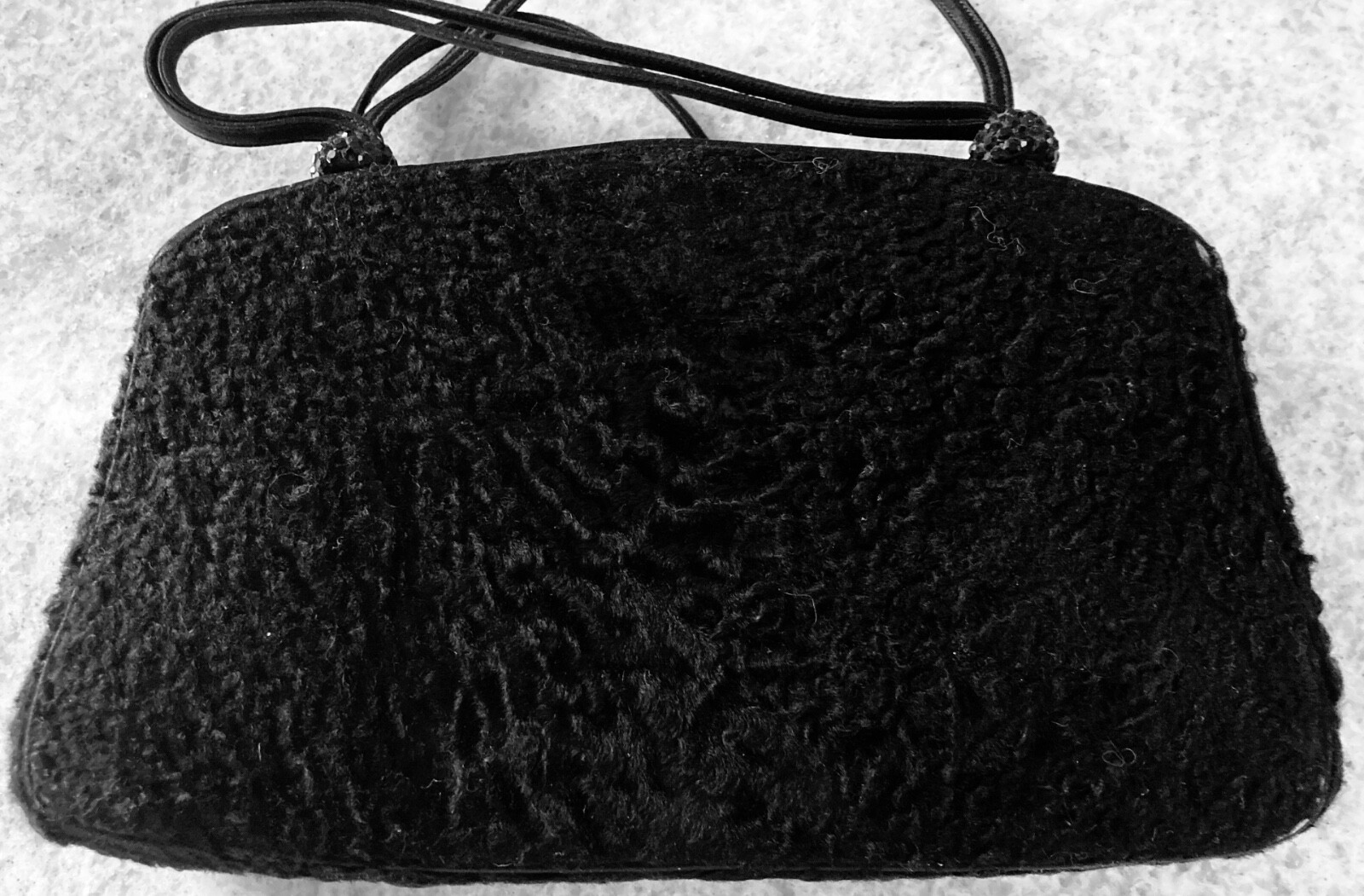VTG. Purse NEW Bag  JUDITH LEIBER Rhinestone BLACK VELOUR   MINAUDIÈRE CLUTCH
