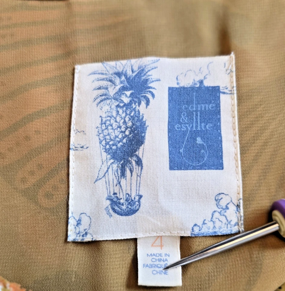 Vestido de seda para mujer Edme & Esyllte Anthropologie enagua floral talla 4 Foto 2 de 4