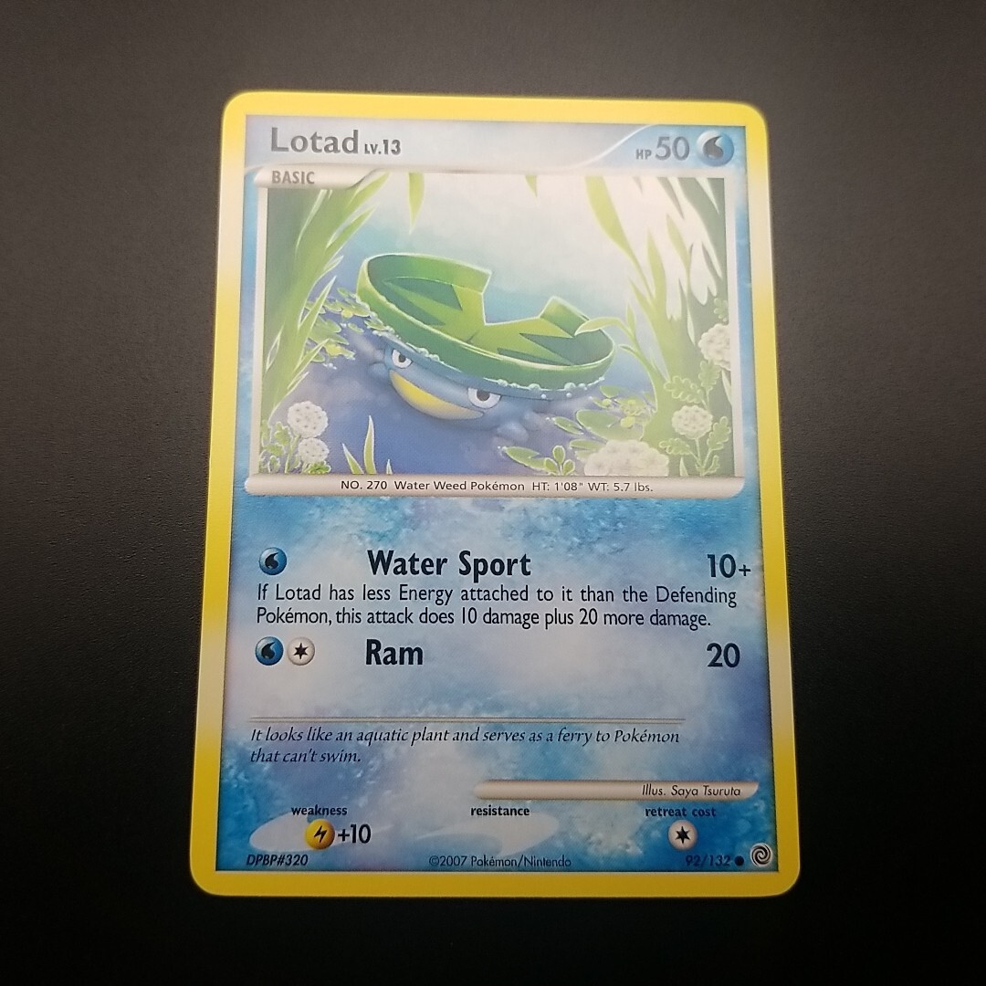 LOTAD 92/132 - Non-Holo - SECRET WONDERS - 2007 Pokemon Card - NM/M