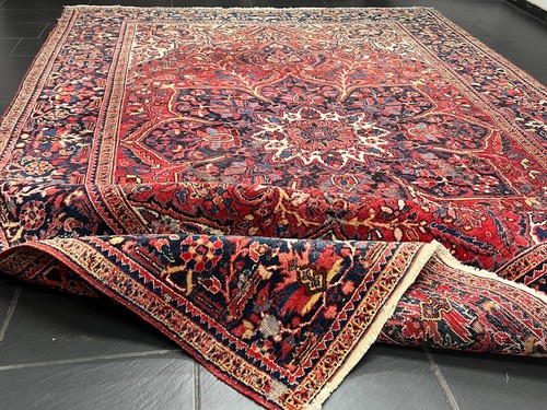 Antiker Unikat Handgeknüpfter Orientteppich Heriz 390x285 cm rug carpet - Bild 14 von 24