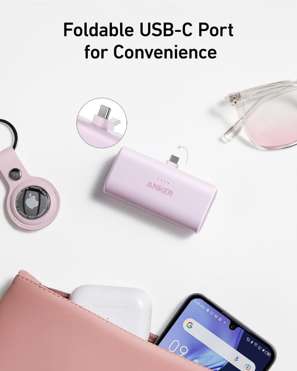 スマホアクセサリー Anker Nano Power Bank (5000mAh) Qi2 Anker Nano Power Bank (22.5W, Built-In USB-C Connector