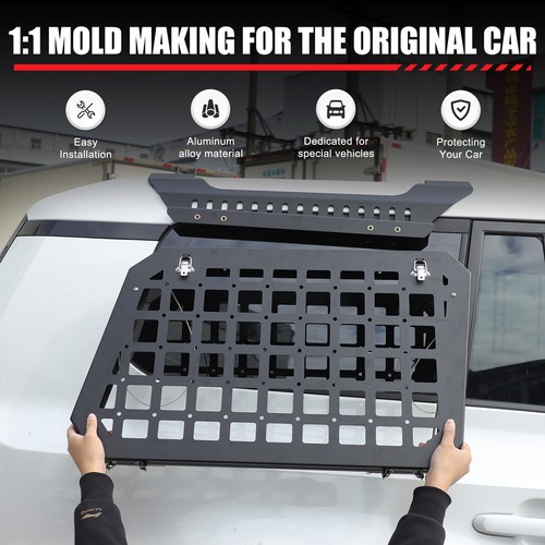 R+L Tailgate Foldable Storage Molle Shelf Racks For Toyota Prado LC250 2024+ - Picture 6 of 17