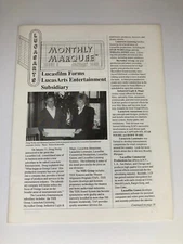 LUCASFILM Employee Newsletter JAN 1990 Monthly Marquee LucasArts Formed (C)