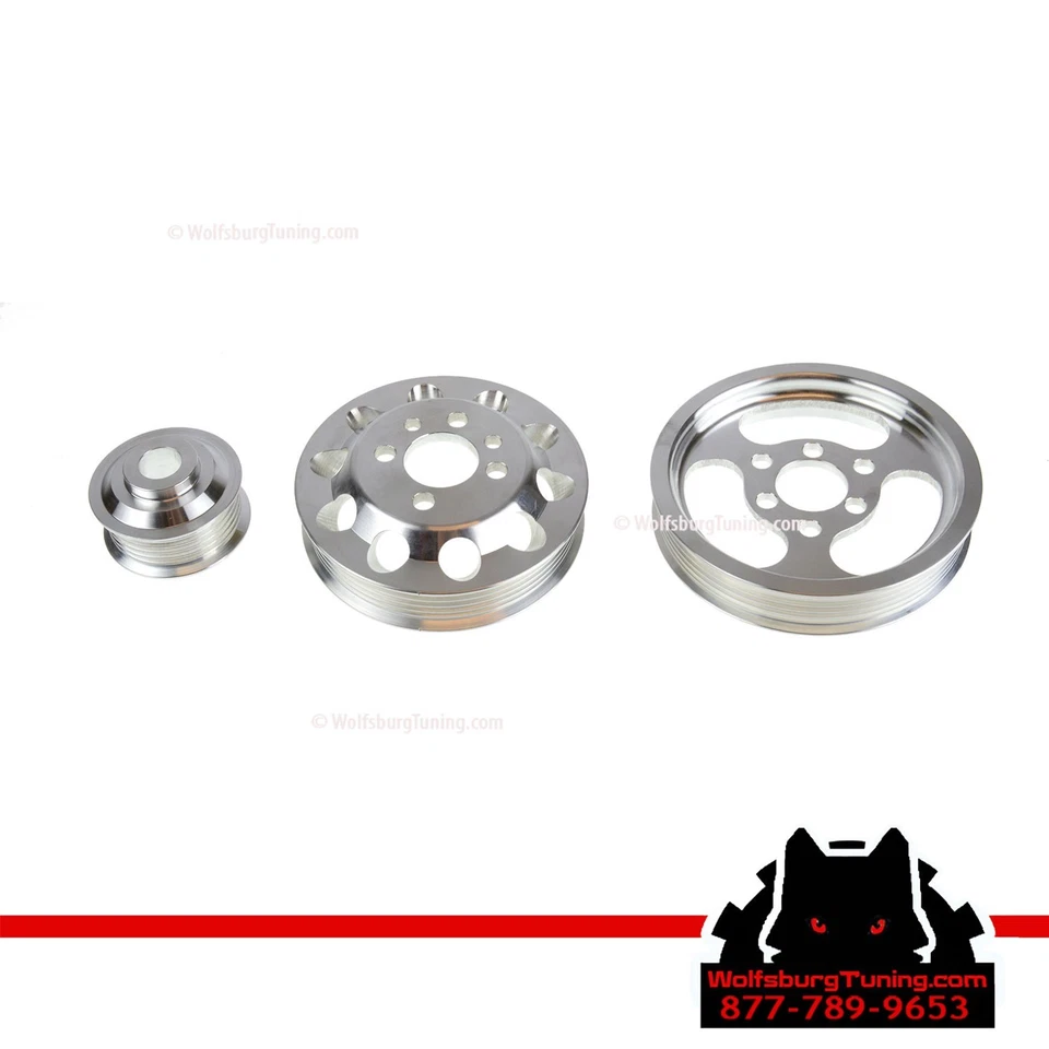 Performance Underdrive Pulley Set for MK4 VW Jetta Golf Gti Gli Beetle 1.8T 2.0L - Image 3 of 4